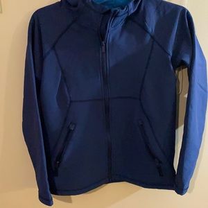 Boys Navy blue waist length hooded jacket